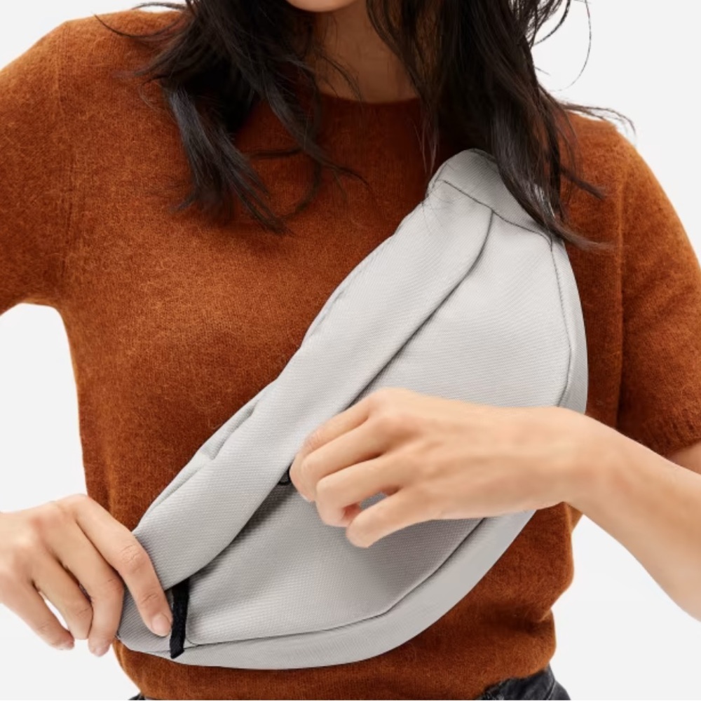 Everlane renew transit fanny pack (warm quartz)